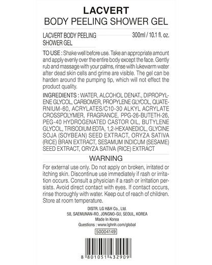 BEYOND Lacvert Body Scrub Peeling Gel (Original, 10.1fl oz) - Body Wash & Shower Gel for Gentle Exfoliation & Home Spa. Korean Daily Skin Care. Gommage-Type for Smooth,