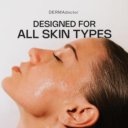 DERMAdoctor Kakadu C Dermatologist Formulated Vitamin C Brightening Daily 3 in 1, Exfoliating Face Wash, Toner, Make up Remover, Hydrating Facial Cleanser for Uneven, Dull Skin, Travel Size - 2.37 oz