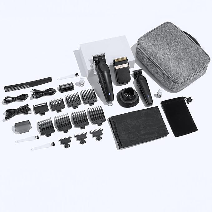 KEMEI Professional Hair Clippers, Hair/Beard Trimmer, Eletric Shaver Set for Men, Cordless Beard Trimmer, Rechargeable Barber Clippers, USB Fade Clipper Haircutting Kit, KM-2299, KM-2296, KM-2024