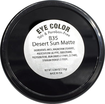 Desert Sun Matte Medium Orange Warm Beige Pressed Powder Single Vegan Eyeshadow; Talc, Paraben & Cruelty Free