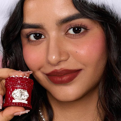 Flower Knows Strawberry Cupid Cake Lip Cream,Velvety-Smooth Matte Liquid Lipstick,Hydrating,Smudge-proof & Stain-Free Lip Stain(V09 Velvet,0.17 Fl Oz)