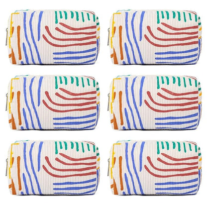 SOIDRAM Makeup Bag Preppy Cosmetic Bag Bulk Makeup Pouch Personalize Travel Toiletry Bag Organizer Cute DIY Makeup Brushes Storage Bag for Women