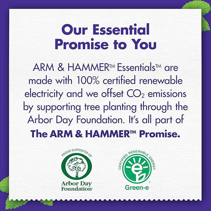 ARM & HAMMER Essentials Fluoride-Free Toothpaste Whiten + Activated Charcoal-12 Pack of 4.3oz Tubes, Clean Mint- 100% Natural Baking Soda