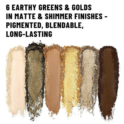 6 Colors Mini Eyeshadow Makeup Palette Olive-colored Neutral Tone Eye Shadow Matte & Shimmer Nude Make Up Pallet with Mirror Blendable Highly Pigmented Travel Size Gift Kit 04