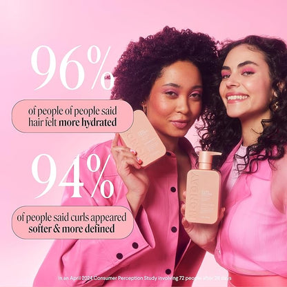 MONDAY HAIRCARE Curl Define Shampoo + Conditioner Set (2 Count) 12 oz Each Nourishes Curls, Tames Frizz, Coconut Oil and Shea Butter Enhance Shine, 100% Recyclable Bottle