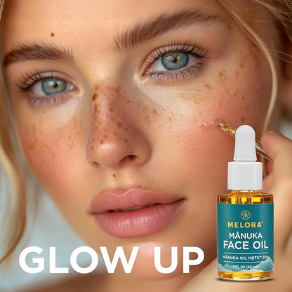 MELORA Manuka Face Oil (1 Oz) - Manuka Skin Care Facial Oil Serum for Dry or Sensitive Skin – Anti-Aging Oil for Face for Women & Men
