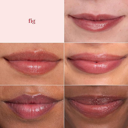Burt's Bees Shimmer Lip Tint, Tinted Lip Balm Stick, Moisturizing for All Day Hydration with Natural Glowy Pigmented Finish & Buildable Color, Fig, 1 Tube, 0.09 oz.