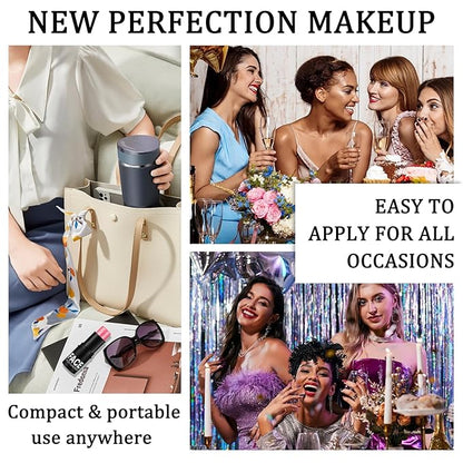 6PCS Face Contour Stick Makeup Kit,Shades with Highlighter Makeup,Blush for Cheeks and Bronzing Stick,Perfect to Sculpt the Face,Waterproof Lightweight Contour Kit with Make Up Sponges