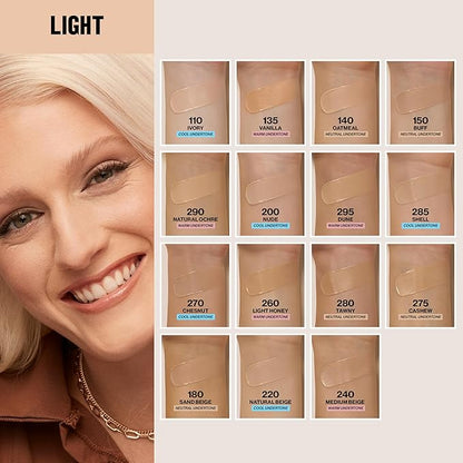 Revlon Liquid Foundation, ColorStay Face Makeup for Combination & Oily Skin, SPF 15, Medium-Full Coverage with Matte Finish, 140 Oatmeal, 1 Fl Oz