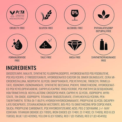 Oulac Pink Lipstick for Women with Metallic 3D Shine Lightweight Hydrating Formula, High Impact Lip Color, Vegan Beauty, Full Coverage Lip Makeup, Christmas Gifts for Women, Cosmopolis(01)