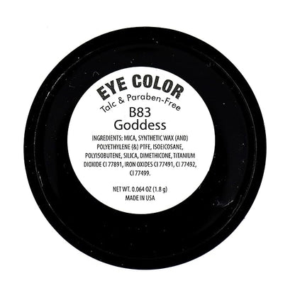 Goddess Glow Nude Gold Beige Glam Baked Shimmer Pressed Powder Single Vegan Eyeshadow; Talc, Paraben & Cruelty Free
