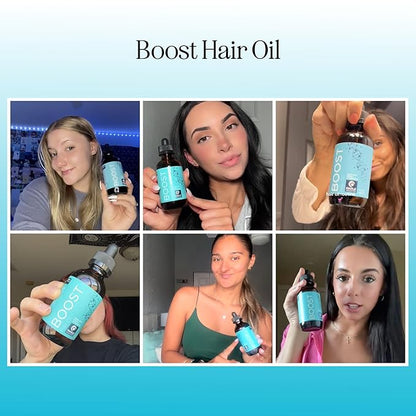 Volumizing Rosemary Hair Oil Serum - Moisturizing Scalp and Hair Oil for Men & Women Infused with Amla Black Castor Pumpkin Argan & Jojoba - Lightweight Hydrating Vegan & Color Safe (Herbal Scent)