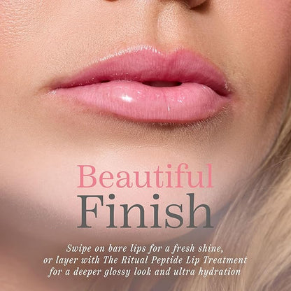 Cote Beauty's Peptide Lip Shine in Lyla, Ultra Hydrating & Long-Lasting Coral Plumping Lip Gloss for Women with Hyaluronic Acid, Shea Butter & Jojoba Oil, Vegan & Cruelty-Free, 0.12 Fl Oz