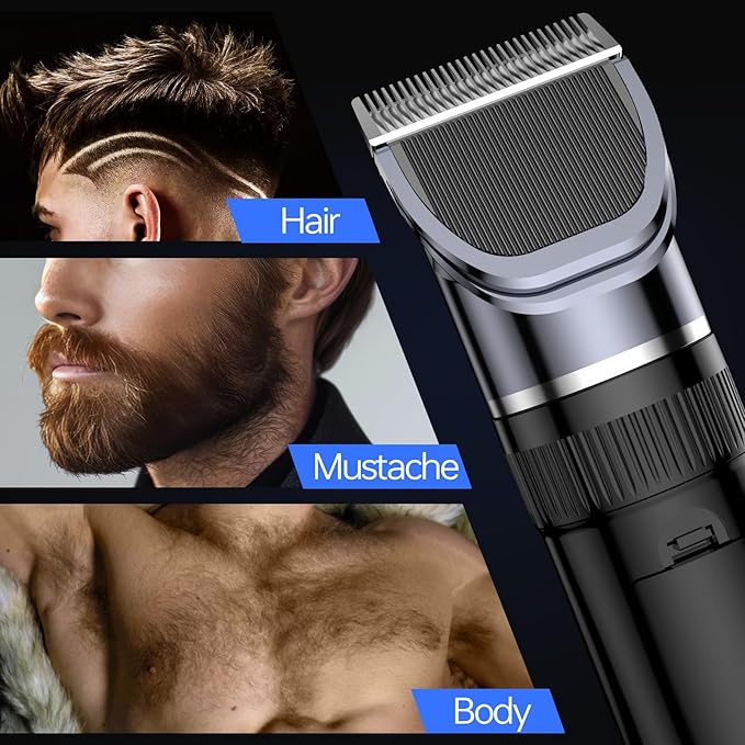Men's Hair Clippers & Beard Trimmer Grooming Kit，All-in-one Professional Hair Cutting kit,Cordless Rechargeable Hair Clipper for Men with LED Display for Men's Barbers Hair Trimmer and Body Care