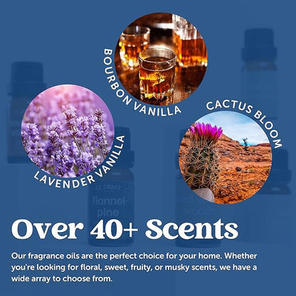CANDECraftCo Premium Fragrance Oil – Diffuser Oils Fragrances Scented for Home, Candle Soap Making Supplies, Aromatherapy Blends for House (0.34 Fl Oz) (2-Pack, Bourboun Vanilla)