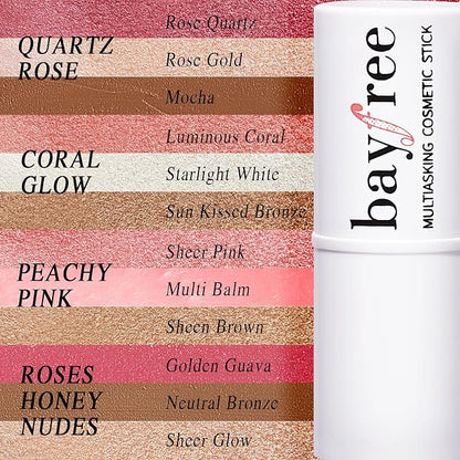 bayfree 3 PCS Makeup Cream Contour Stick Set, Highlighter Stick & Bronzer Stick & Blush Stick, Long Lasting, Natural Face Contour, Dewy & Matte Finish, Multi Stick Trio for All Skin