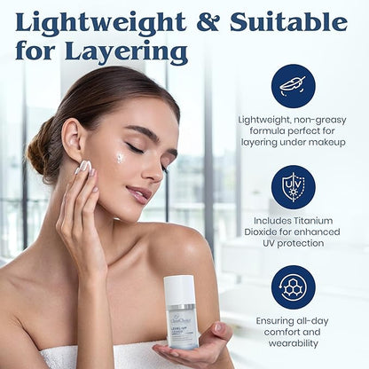 Clear Choice Level-Up Primer 1.7oz – Lightweight Face Primer with Antioxidants, Hydrates & Protects, Smooths Skin for Makeup Application, PABA-Free