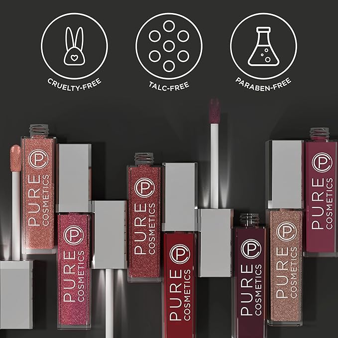 Pure Illumination Light-Up Lip Gloss with LED-Lit Applicator Brush + Side Mirror, Non-Sticky, Moisturizing Hydrating Lip Glosses with Lanolin, Jojoba Oil, & Vitamin E, Oopsy Daisy
