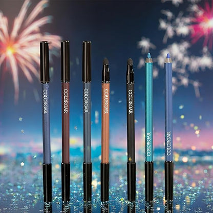 Colorbar Just Smoky Eye Pencil - Eyeliner Pencil with Built-in Smudger - Waterproof Formula - Matte Finish - 001 Just Black - 0.04 oz