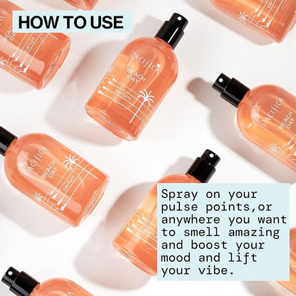 Pacifica Beach Day Spray Perfume, Fragrances, Bliss, Bergamont, Orange Flower, Sandalwood, Amber, Suede Leather, Clean Perfume, Parfum, Eau de Toilette Clean Vegan & Cruelty-Free