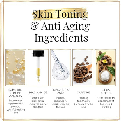 NAKERY Body Butter Anti Aging Moisturizer - Body Cream Skin Tightening Cream & Neck Firming Cream, Moisturizing Cream & Neck Tightening Cream for Body & Face Cream for Dry Skin 300ml(Seaside Serenity)