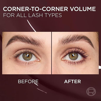 L'Oreal Paris Voluminous Panorama Chromatic Mascara, Volumizing and Lengthening Burgundy Mascara, Longwear, Smudge-Resistant and Washable, 707 Burgundy Cashmere