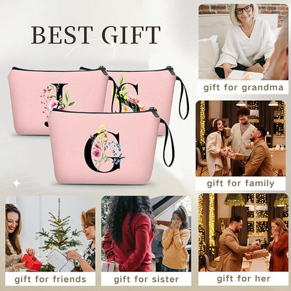 SEAMOON Maid of Honor Friendship Birthday Gifts for Women Her Aunt Sister Bridesmaid Coworkers Bride Personalized Makeup Cosmetic bag with Mirror Mothers Day Christmas Graduation G