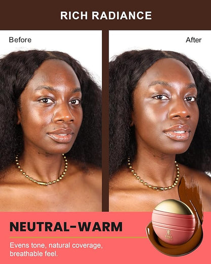 Konfident Glow Skin Tint – Rich Radiance Hydrating Oil-Free Glass-Skin Foundation, Buildable Light-to-Medium Coverage, 30 ml – Inclusive Clean Makeup for Radiant Confidence