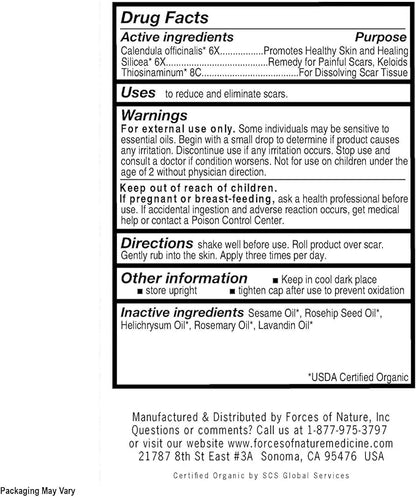 Forces Of Nature, Medicine Scar Control Rollerball Organic, 0.14 Fl Oz