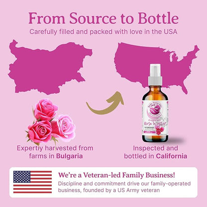 Bella Terra Oils Authentic Rose Water Hydrosol – 1gallon, Steam Distilled, Gentle, Rejuvenating, Refreshing Facial Toner