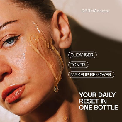DERMAdoctor Vitamin C Facial Cleanser, Daily Face Wash, Toner, Makeup Remover | High-Potency Vitamin C from Kakadu Plum, Facial cleanser, Face Scrub, Cleanse Pores, Removes oil, Sunscreen, Pollutants