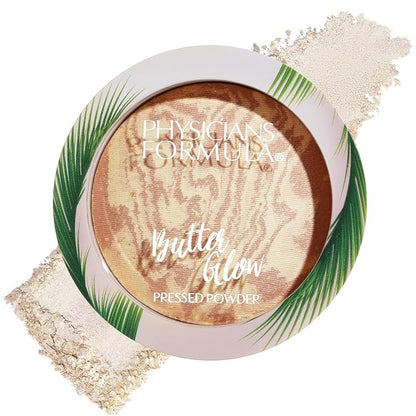Physicians Formula Butter Glow Pressed Powder, Radiance-Boosting Face Powder with Murumuru Butter for Soft-Focus Finish – Translucent Glow
