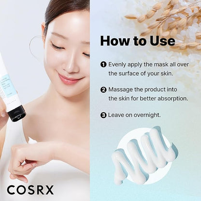 COSRX Ultimate Nourishing Rice Overnight Spa Mask, 60ml / 2.02 fl.oz | Rice Extract 68% and Niacinamide 2%, Korean Skin Care, Animal Testing Free, Paraben Free