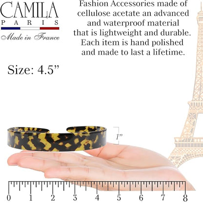 Camila Paris CP3879 French Headband for Women, Handmade Tokyo, Strong Hold Grip Women's Hair Band, Ligth and Very Flexible, No Slip and Durable Styling Girls Hair Accessories, Made in France