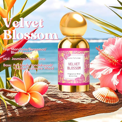 CLESH Body Spray for Women, Fragrance Mist, 3 Pack Travel Size Set, 60ml/2.1 fl oz, Velvet Blossom, Moonlight Tide, Amber Mirage