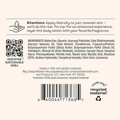 eos Shea Better Body Lotion Strawberry Dream, 24-Hour Moisture Skin Care, Lightweight & Non-Greasy, Natural Shea, Vegan, Strawberry Body Lotion, 16 fl oz