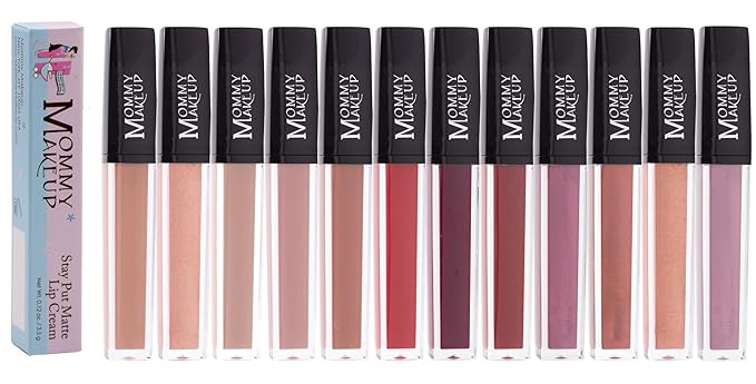 Mommy Makeup Stay Put Matte Lip Cream - Kiss-proof, Transfer-proof, Waterproof, Long Lasting Lipstick - Non-Drying Formula Infused with Vitamin E (Raquel)