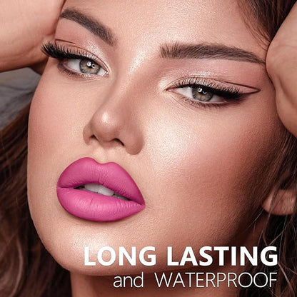 Pink Lipstick Long Lasting Lipsticks for Women Pigmented Smudgeproof Transferproof Vegan Cruelty Free Lip Makeup, A43 Life in Pink
