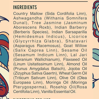 Ayurveda Vanilla Body Oil, Organic, Nourishing, & Hydrating Moisturiser for Dry, Flaky Crepey Skin - Fast Absorbing, Non-Greasy, Ayurvedic for Women & Men – 3.38 fl oz (1)