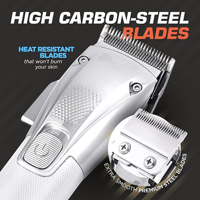 Fagaci Professional Hair Clippers for Barbers with Precise Cutting, 5 Speeds Double Foil Shavers for Men, Turbo Power Cordless Hair Clippers, Clean Shaving Foil Razor, Clippers for Hair Cutting