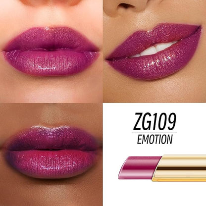 Red Mulberry Pink Lipstick Set for Women Shimmer Tinted Lip Balm Hydrating Moisturizing Lip Gloss Cruelty Free Lip Makeup, DM108/109/114