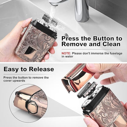 Ufree Foil Shavers Electric Razor for Men, Beard Trimmer Grooming Shaving Kit, Hair Trimmer, Cordless Head Shavers for Bald Men Barber Clippers, Birthday Gifts for Him