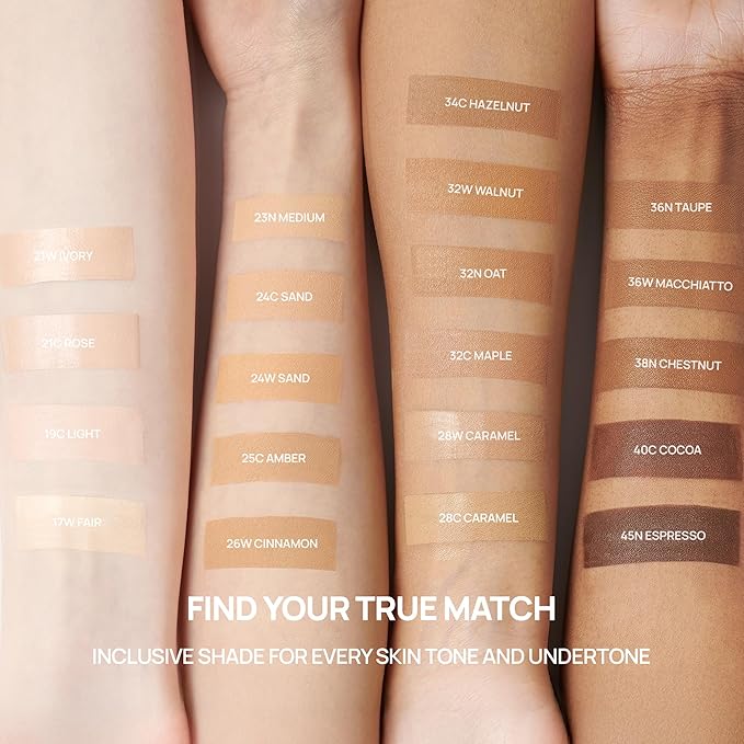 BANILA CO Covericious Ultimate Cover Cushion | Up to 100HR Long-Wear Foundation | 20 Shades for All Skin Tones | Matte & Lightweight Finish | Korean Cushion Foundation (14g / 0.49 oz), 45C ESPRESSO