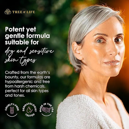 Tree of Life Beauty Retinol Serum, Skin Smoothing Face Oil for Dark and Age Spots and Fine Lines, Facial Serums for Dry and Sensitive Skin Care with Hyaluronic Acid for Soft Smooth Skin, 2 Fl Oz