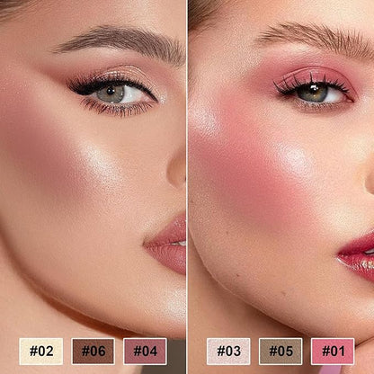 6 Colors Cream Contour Stick Makeup Contour Kit, Double-ended Cream Bronzer for Sculpt, Highlighter and Blush Stick Makeup Kit, Matte & Dewy Finish (SET A)