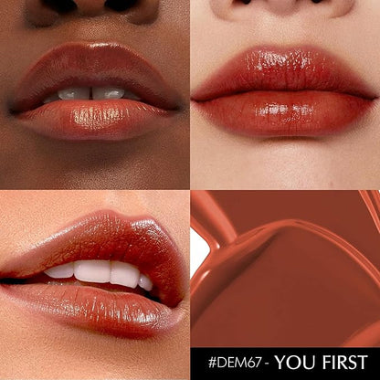 Reddish Lipstick for Women Hydrating Lipstick Glossy Moisture Lip Gloss Sheer-Medium Coverage, Long Lasting Lipsticks for Dry Lips,DM67 Reddish
