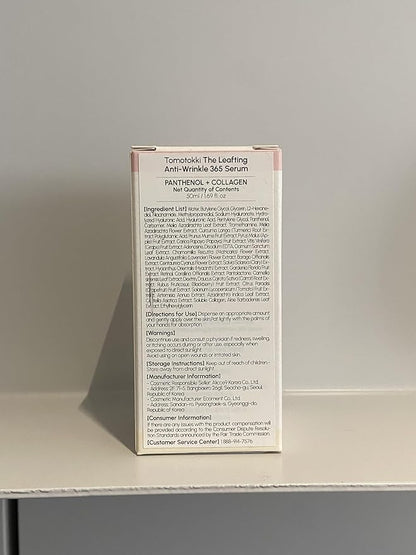 The Leafting Anti-Wrinkle 365 Serum 50ml(1.69fl oz) – Korean Skincare Essence – Glow Up – Even Tone Booster