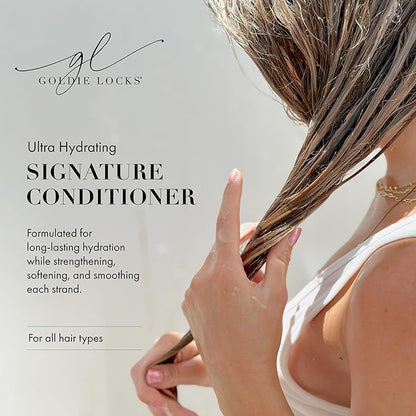 Goldie Locks Ultra Hydrating Conditioner - Moisturizes Frizz and Split Ends - Sulfate Free - Safe for Extensions and Color-Treated Hair - Protein-Free - 8.45 fl oz (Packaging May Vary)