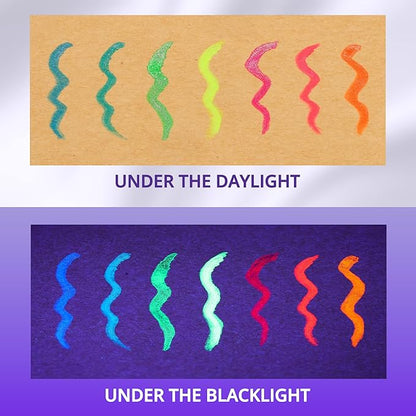 Metallic Neon Liquid Eyeliner, Glitter Neon Colored Eyeliners Pen, High Pigmented, Waterproof Smudge-Proof and Long-Lasting Metallic Eye Makeup for Halloween Christmas,Shimmer Red