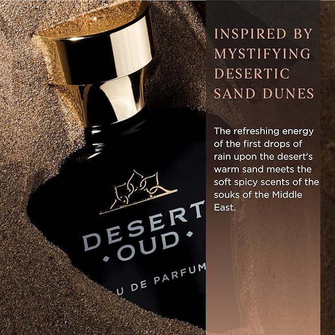 H HABIBI Desert Oud Perfume for Men - 2.5 oz (75ML) Long Lasting Arabian Cologne, Bold Floral Woody Men Perfume, Luxury Fragrance Gift for Special Occasions
